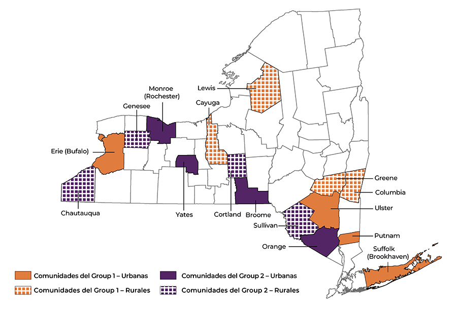 Mapa de Healing Communities en Nueva York