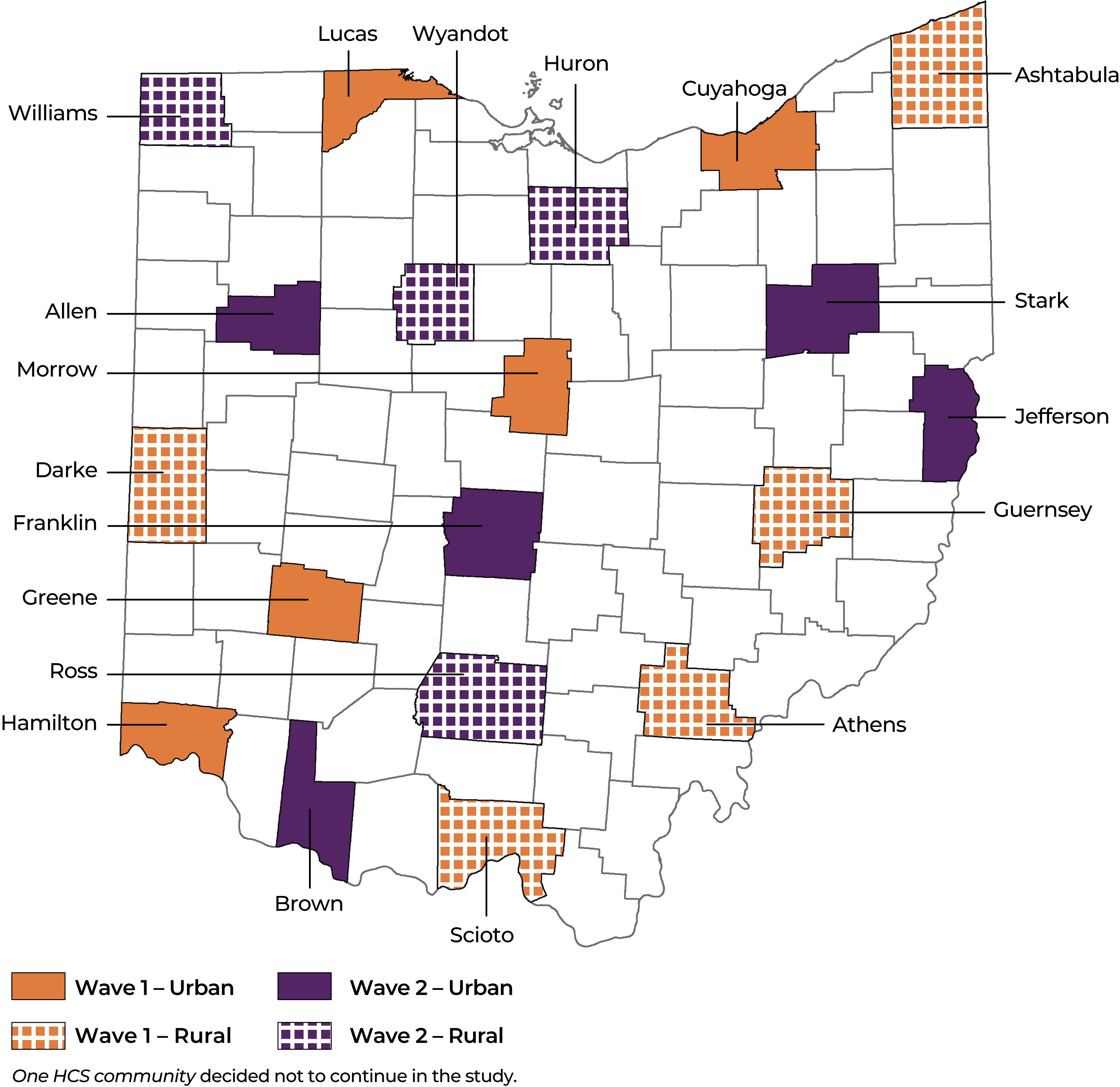 Map of Healing Communities in Ohio